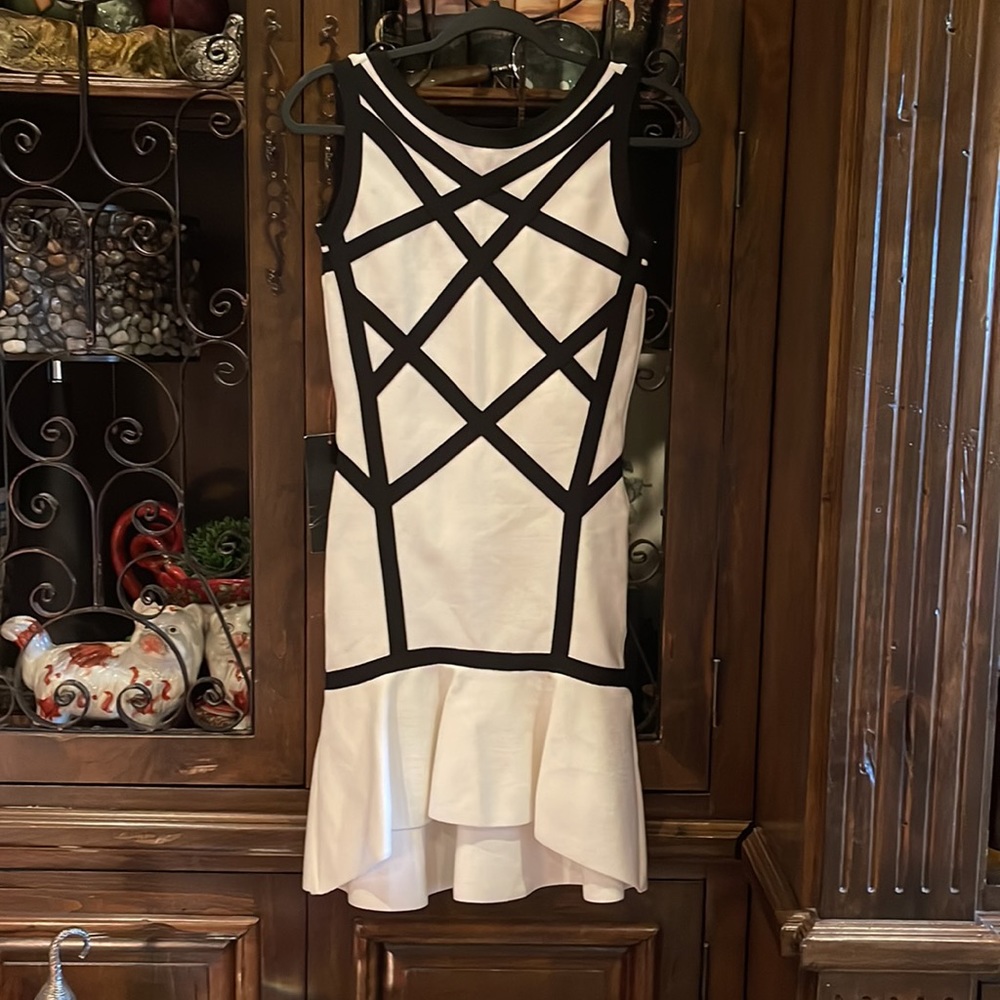 Bebe sleeveless Tape Dress
